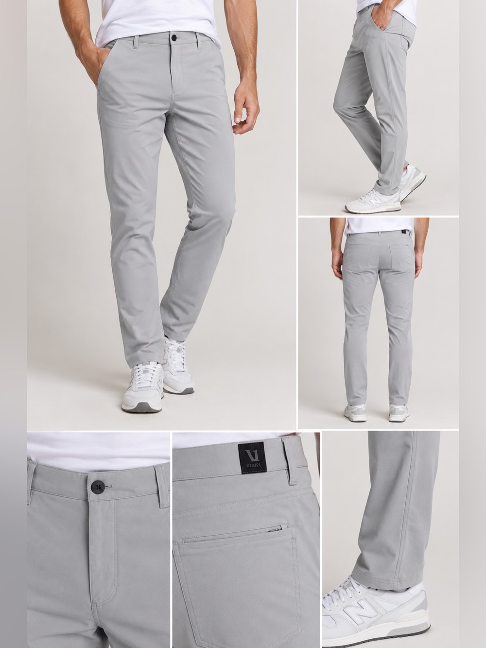 NWT Vuori Meta Pant Athletic Slim, 30" inseam in Sea Fog men’s pants size 34
